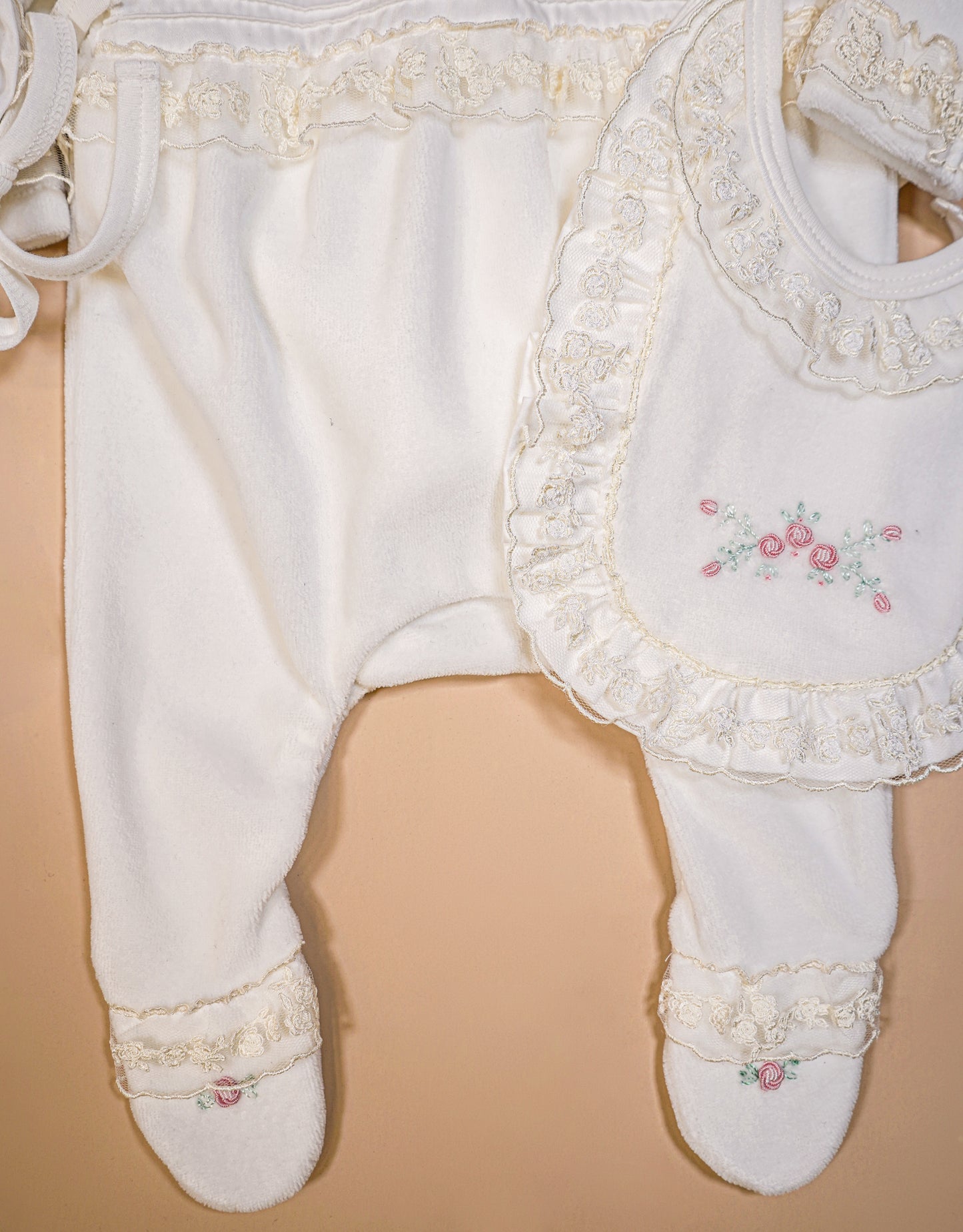 5-Pieces Velvet Hand Made Baby Set